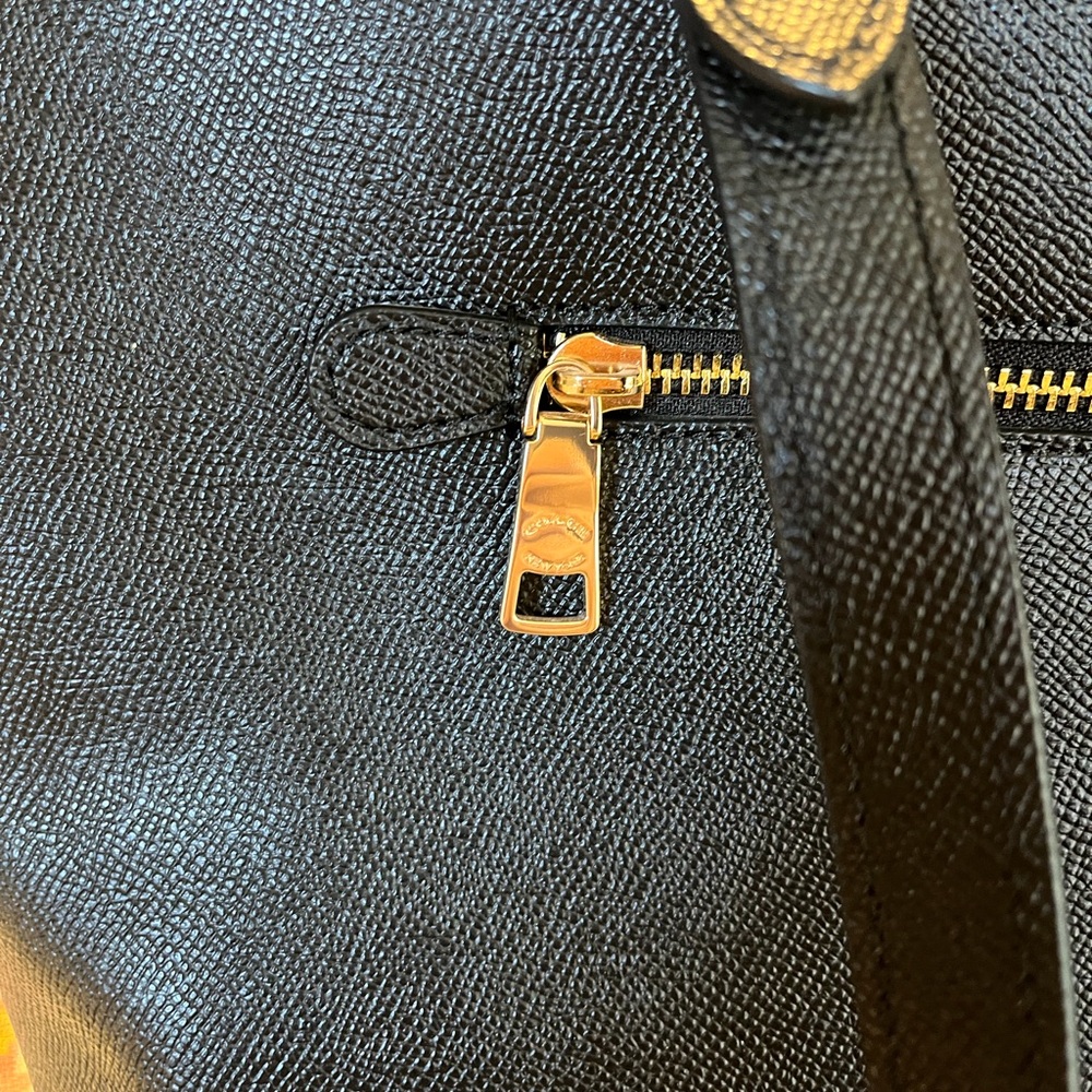 New with tags Coach Gallery tote Midnight Black  cross grain leather Bag - Picture 4 of 11